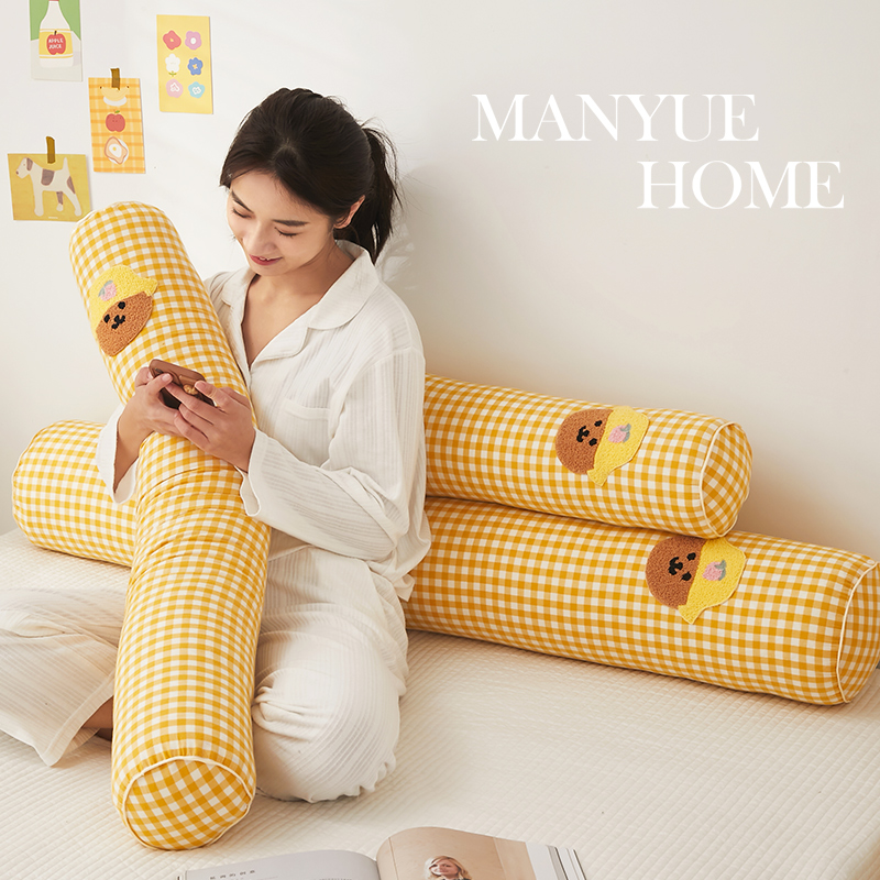 蔓越家 卡通儿童婴儿床全棉抱枕女生卧室圆柱夹腿神器可拆洗靠垫