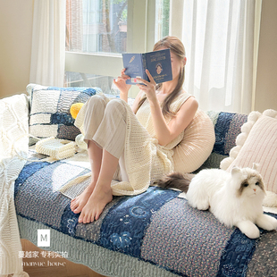 M.life 花涧纯手工复古沙发垫水洗棉客厅沙发坐垫沙发套罩巾全棉