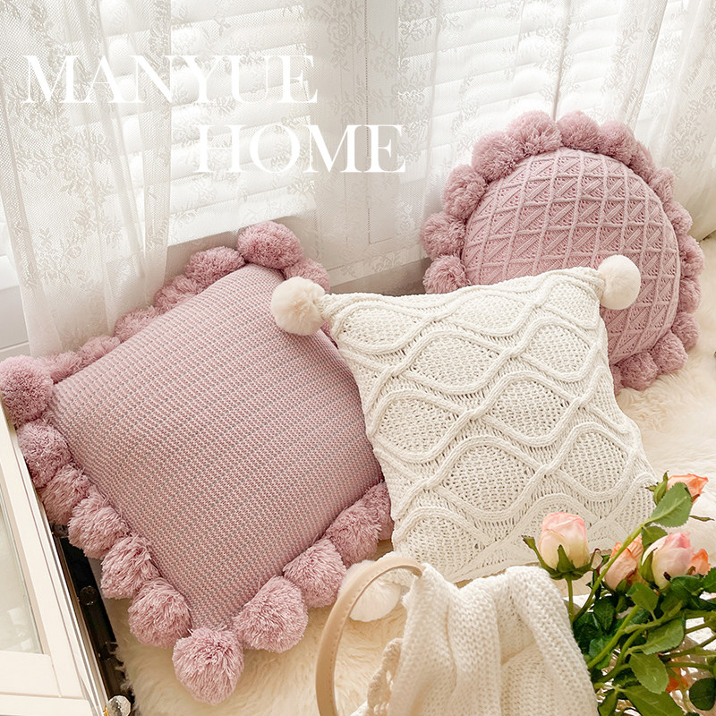 蔓越家 北欧风飘窗沙发毛绒抱枕靠垫客厅样板间ins靠枕腰枕装饰枕,居家布艺,靠垫/抱枕,淘宝优惠券,粉丝福利购,淘宝优惠卷