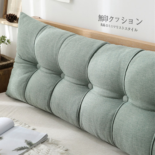 蔓越家日式简约亚麻床头大靠背