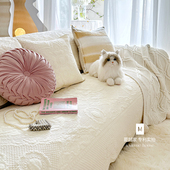 法式 M.life 时景 复古绣花全棉纯棉沙发垫靠背巾沙发套罩盖布垫子