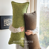 M.life 侘寂风床头靠垫抱睡夹腿抱枕长条靠枕客厅腰枕靠背枕靠垫