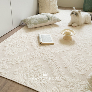 M.life 全棉绗绣卧室床边垫地毯防滑垫子满铺地垫脚垫 纯棉水洗棉