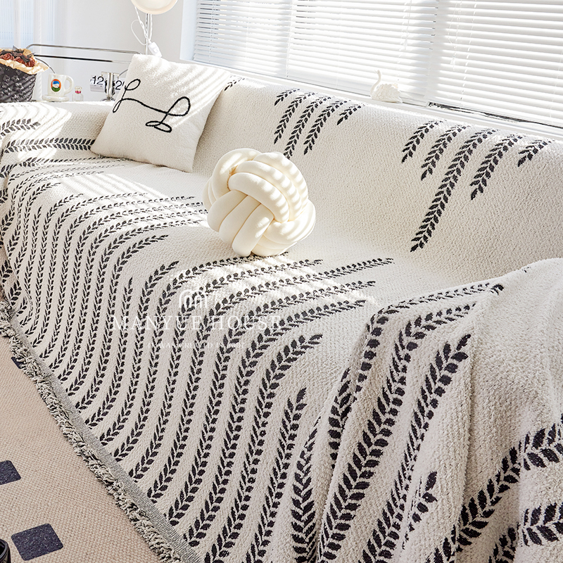 M.life简约毛绒沙发巾全包多功能