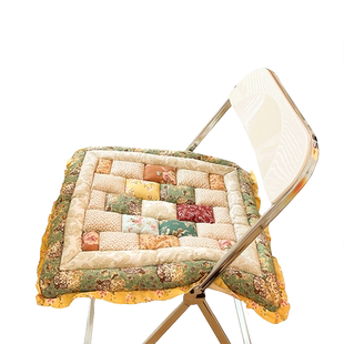 蔓越家田园全棉纯棉加厚秋冬馒头坐垫学生座椅垫办公室防滑板凳垫