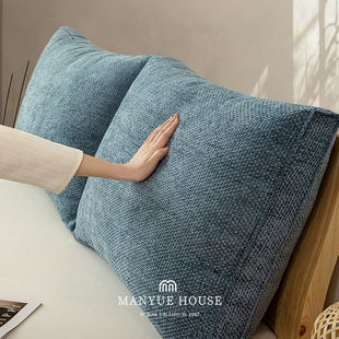 M.life 加厚床头靠垫民宿风大靠背软包防撞榻榻米靠背沙发靠枕