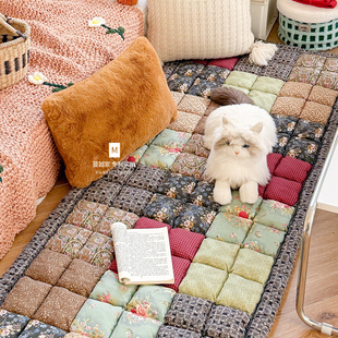 M.life 复古馒头地垫卧室床边垫地毯加厚防滑可机洗榻榻米垫全铺