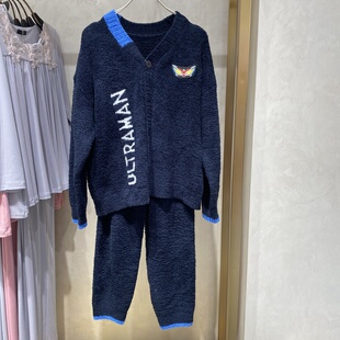 雪尼尔保暖家居睡衣 爱慕儿童AK243F871奥特曼男童秋冬厚款 套装 价