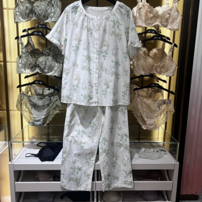 华歌尔WD20A6女式26新款桑亲肤透气短袖分体家居服套装1399