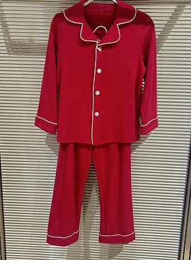 爱慕儿童商场同款红色睡衣长袖家居服AK341C781家居睡裤AK342C781