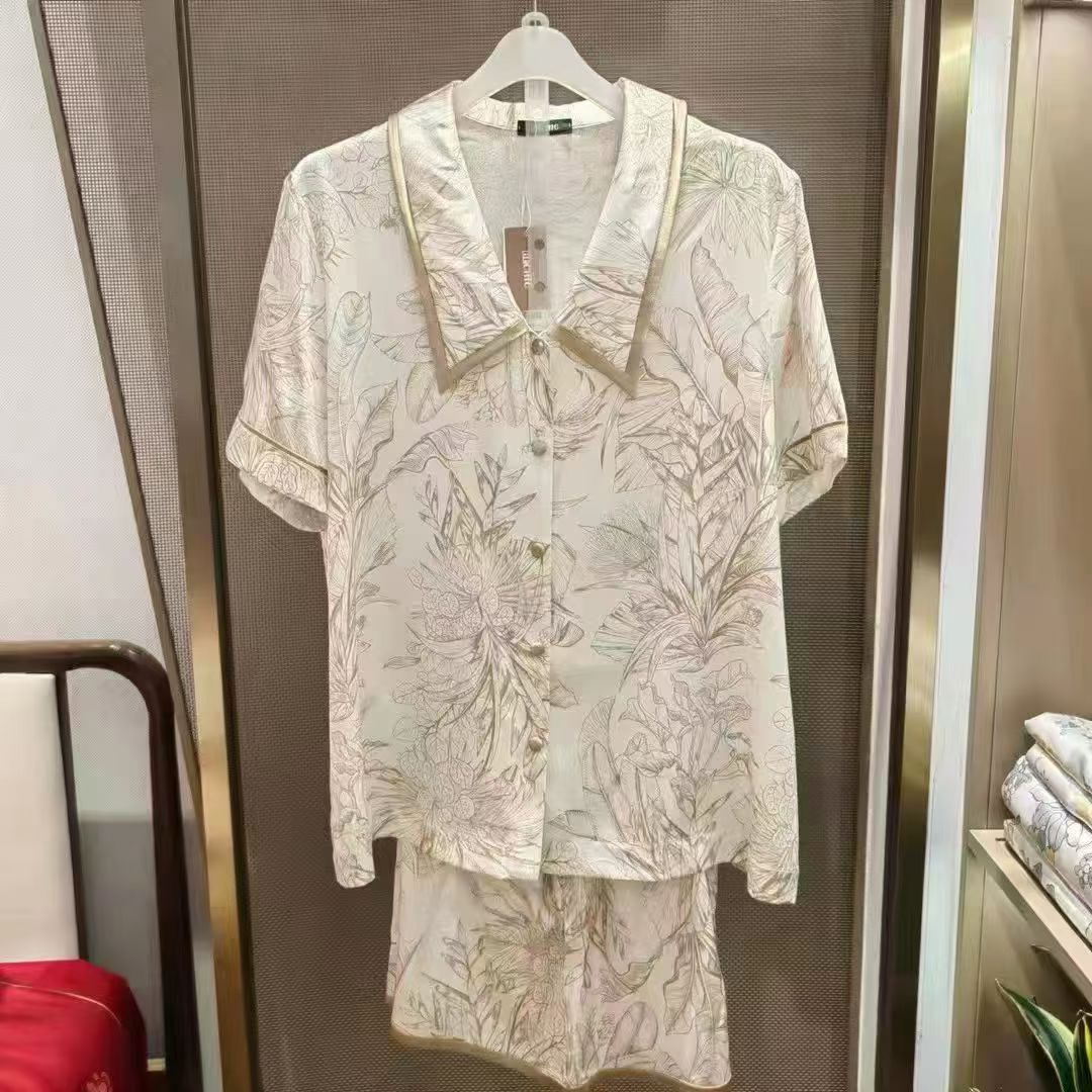 爱慕进口BECHIC春羽短袖短裤分身套装BC46BV2 女家居服现货