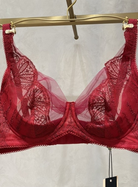 LC13WK1兰卡文LA CLOVER凝露心语性感蕾丝全罩杯大胸显小红色文胸