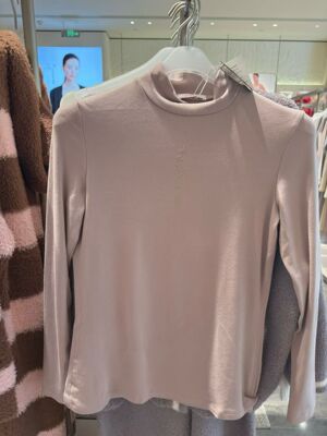 AM726661爱慕保暖内衣女纯色单层羊绒时尚打底小高领上衣秋衣1299