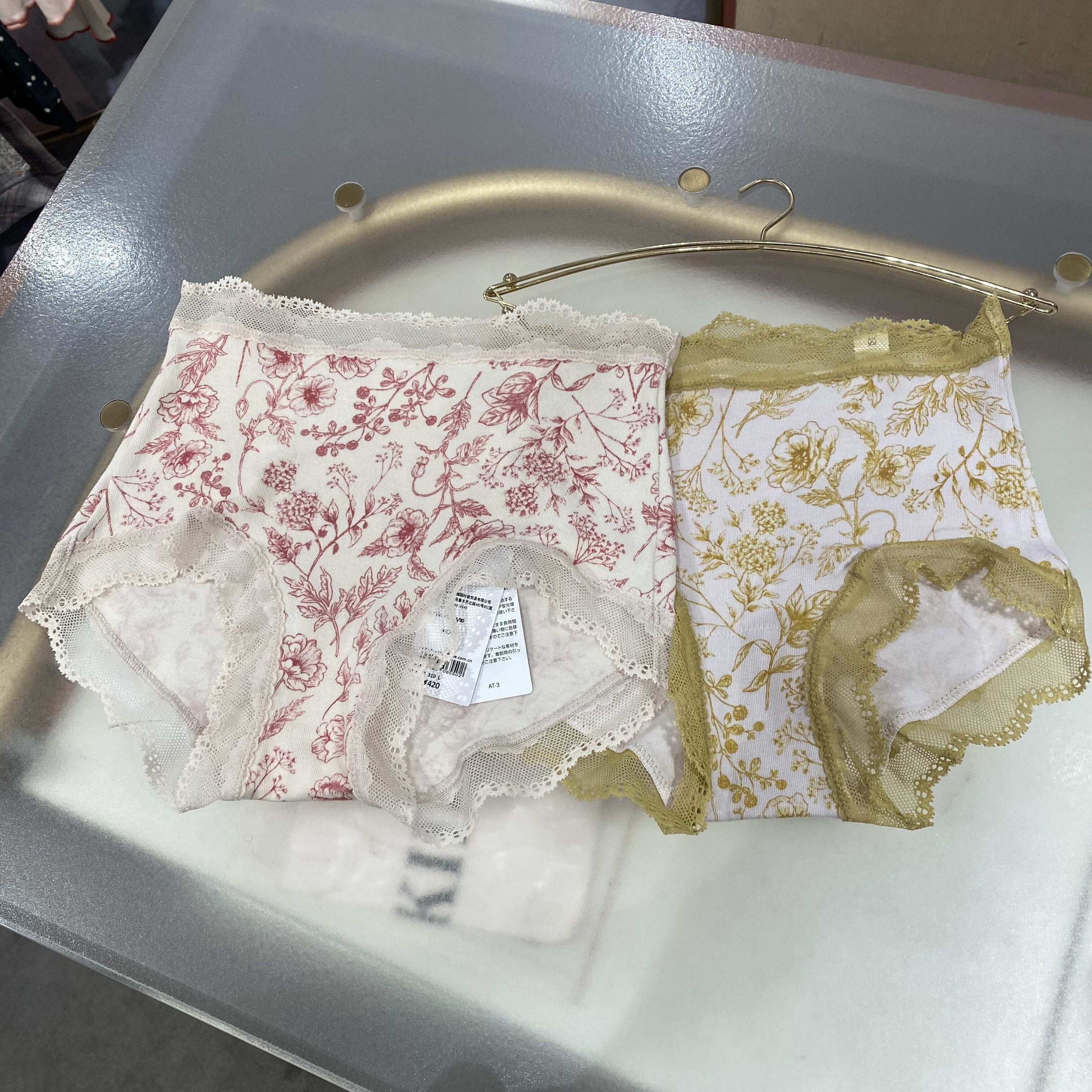 KID BLUE 25冬季复古印花内衣KICA153高腰内裤420