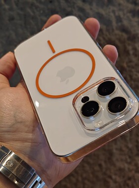 不发黄超薄细圈磁吸苹果16promax手机壳17适用iPhone15透明14新款13简约男女ip12情侣16plus防摔高级保护套