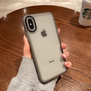 带镜头膜保护适用苹果xsmax手机壳iphonex透明xr硅胶15pro防摔13pm套ip16 12男女简约保护壳 17全包14plus新款