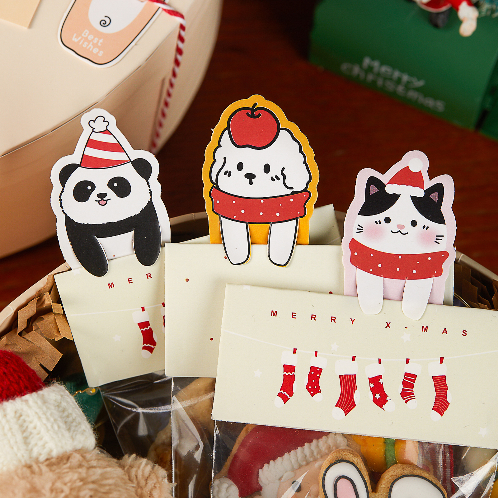 圣诞节卡通创意卡片贺卡书签