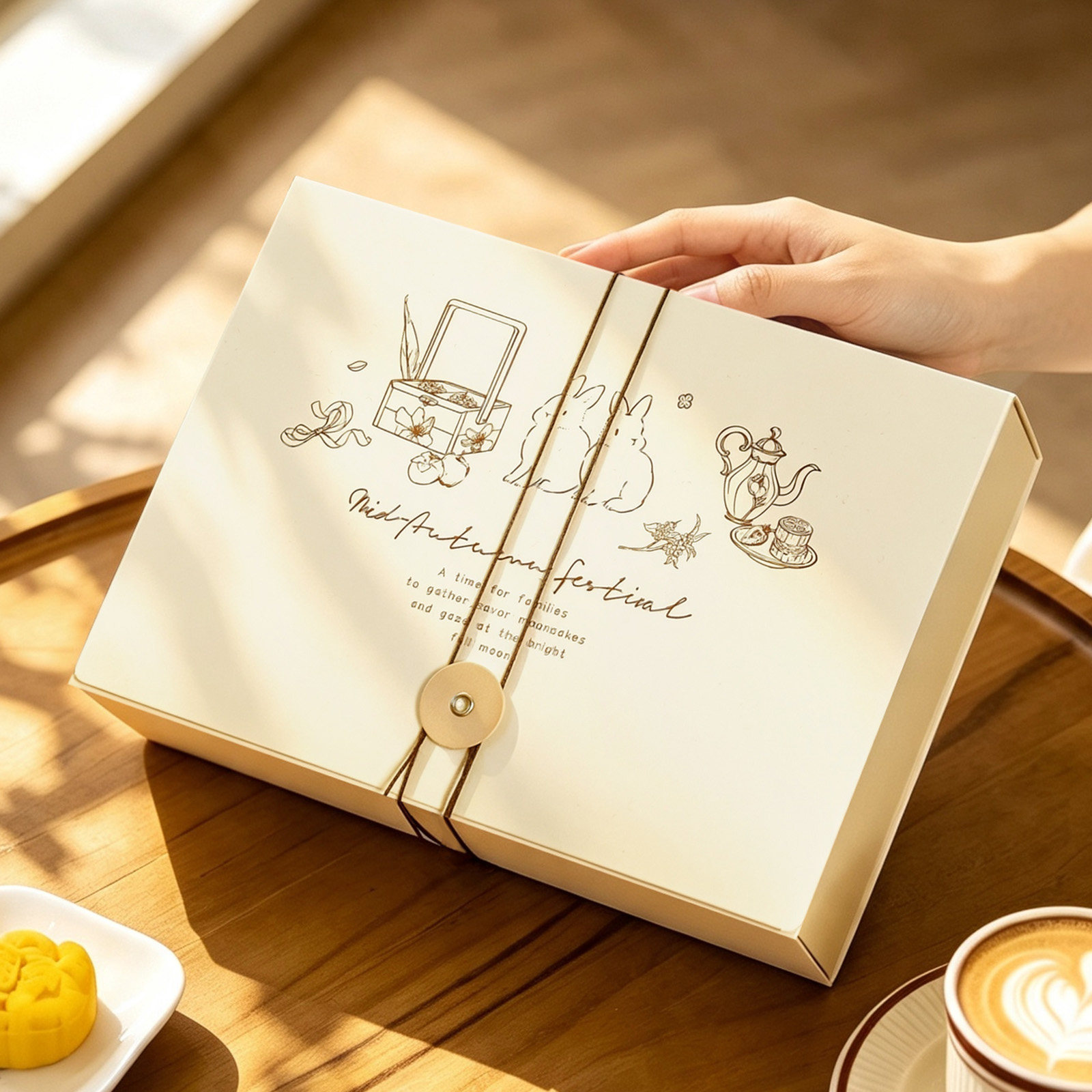 中秋蛋黄酥月饼礼盒空盒定制LOGO图片