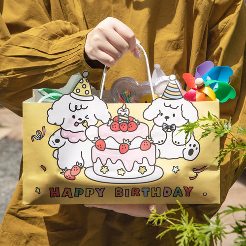 幼儿园可爱卡通礼品袋伴手礼物糖果饼干零食包装袋幼儿园手提袋