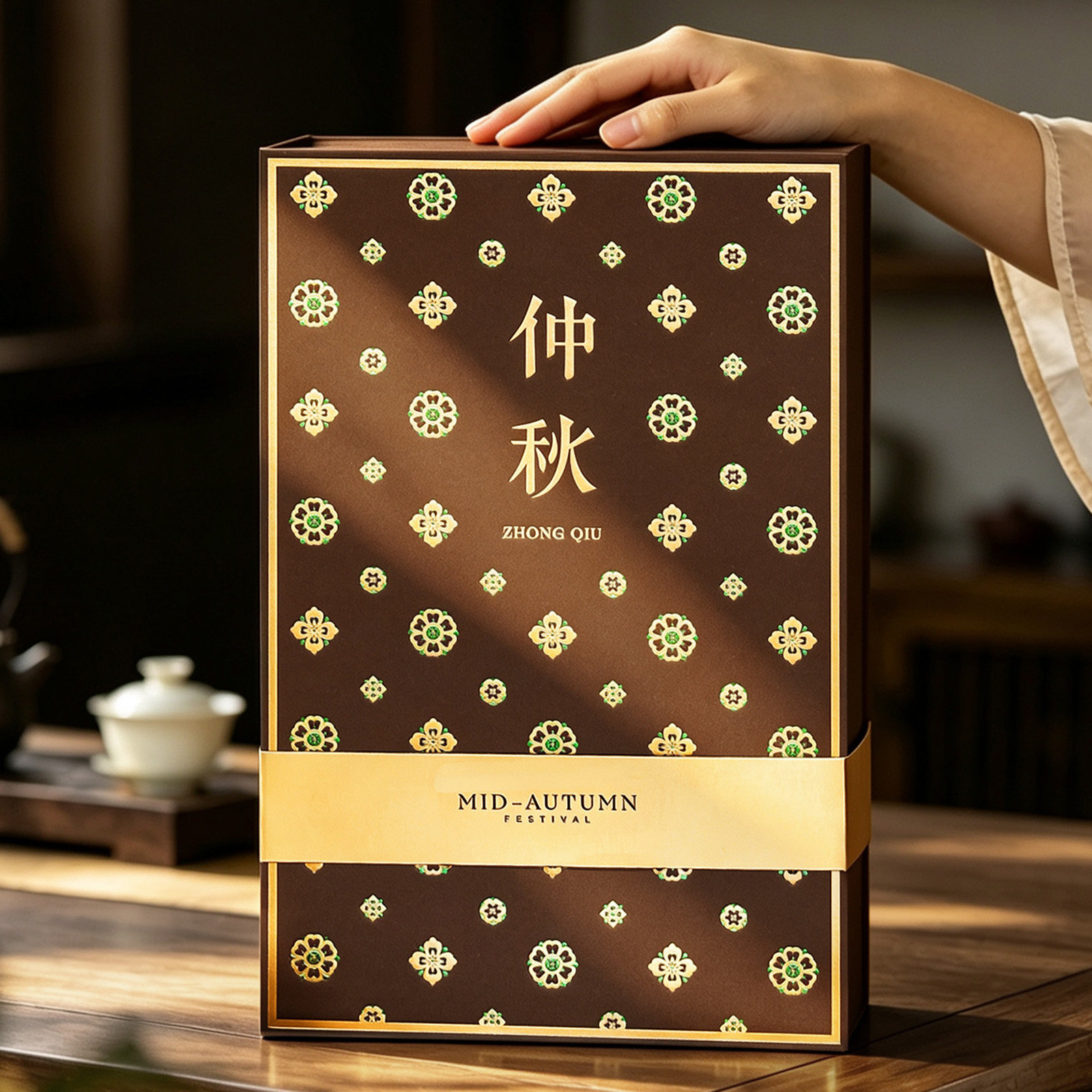 中秋月饼蛋黄酥空礼盒8粒定制图片