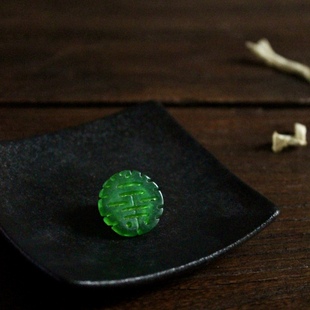 复古旗袍玉胸针干青领扣结婚配饰花田喜事 雅钰定制原创设计中式