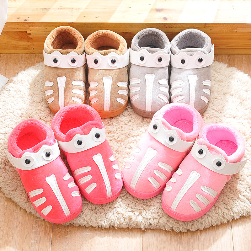 Pantoufles enfants en suède pour hiver - semelle EVA - Ref 1005027 Image 1