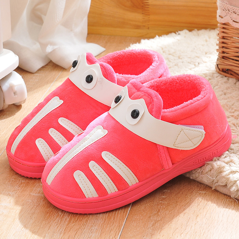 Pantoufles enfants en suède pour hiver - semelle EVA - Ref 1005027 Image 4