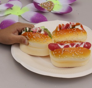 玩具 食物模型 拍照道具 橱柜装饰品 热狗面包芝麻椰丝仿真水果