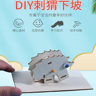 物理重力科学实验器材DIY刺猬下坡科技小制作小发明科教玩具套装