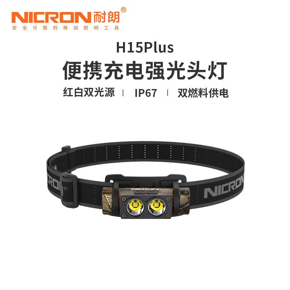 NICRON耐朗H15Plus丛林双瞳头灯