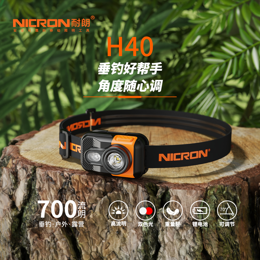 NICRON耐朗便携充电头灯