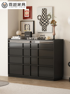 覆古实木八斗五斗十二斗柜中古卧室床尾储物边柜骨骼线收纳柜客厅