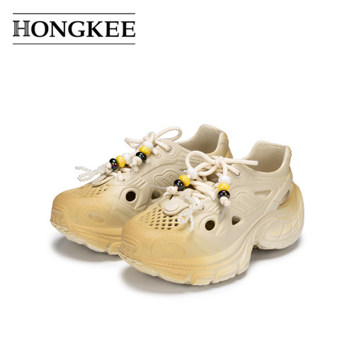 Hongkee/红科厚底洞洞鞋外穿EVA镂空透气夏季休闲凉鞋H116D101