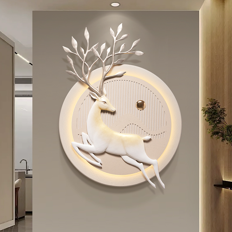 福雕家饰玄关新中式立体浮雕