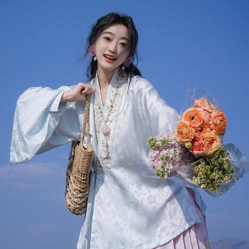 南流景原创桃之夭夭汉服琵琶袖
