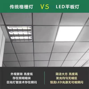 集成吊顶LED平板灯嵌入式 网格天花板照明模块亮度高无暗区节能灯