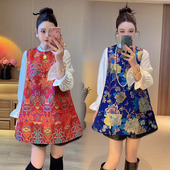 套装 女2026春季 新款 国风时尚 气质女神范盘扣马夹裙衬衫 高档两件套