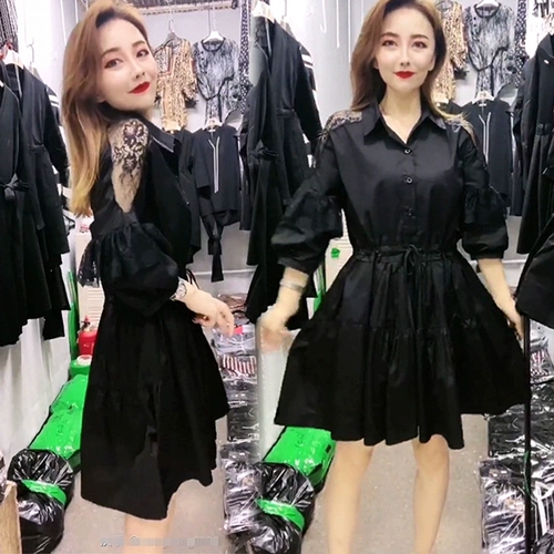 TikTok, осеннее кружевное платье, 2020, в западном стиле, на шнурках, популярно в интернете