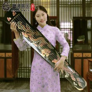 古琴伏羲式初学者纯手工专业入门考级练习仲尼式桐木彩绘七弦琴