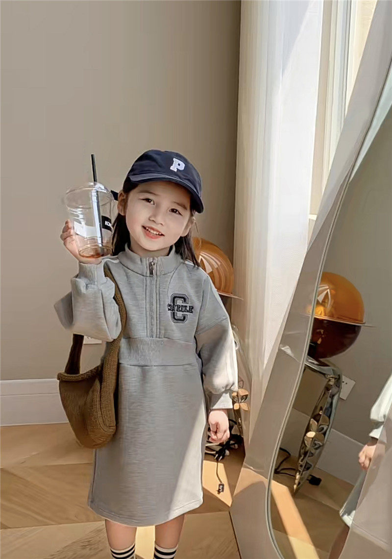 韩系童装2025秋季新款女童长袖直筒裙子儿童时髦运动休闲卫衣裙子,童装/婴儿装/亲子装,连衣裙,淘宝优惠券,粉丝福利购,淘宝优惠卷