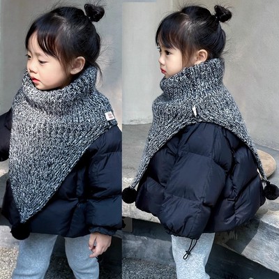 2025冬季女童披肩围巾防风围巾