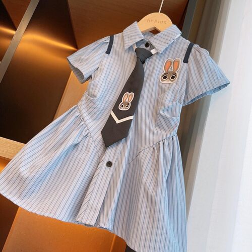 女童学院风衬衫连衣裙2026夏装