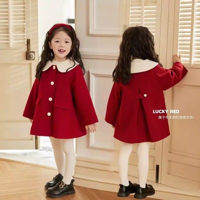 2025冬季女童新年拜年服加厚外套