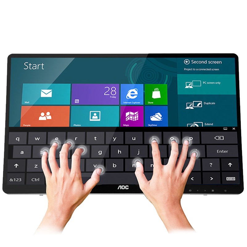 AOC十点电容触摸显示器电脑屏幕