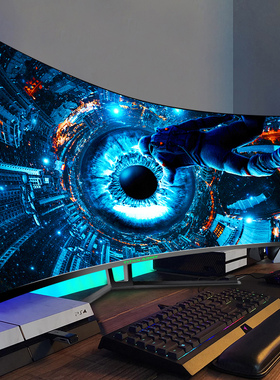 泰坦军团27英寸2K显示器180Hz曲面电竞C27A1R电脑144屏外接笔记本