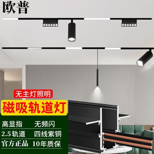 歐普磁吸軌道燈嵌入式 封板格柵燈燈泛光燈客餐廳無主燈射燈 預埋款