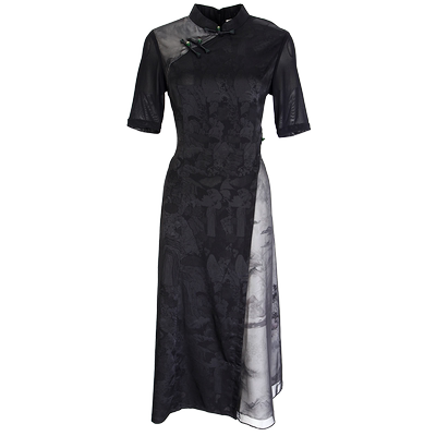 斯尔丽国风旗袍水墨画