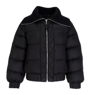 斯尔丽2023冬季新款针织大翻领宽松显高显瘦时尚减龄保暖羽绒服