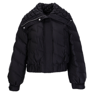 斯尔丽23新款立体工艺装饰大翻领年轻减龄拉链保暖小个子羽绒服