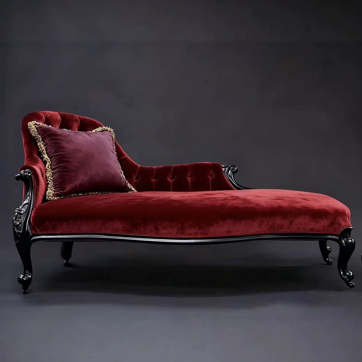 法式复古实木高端别墅客厅家用贵妃沙发椅卧室歇息雕花布艺贵妃榻